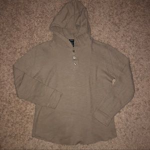 Forever 21 hooded waffle shirt